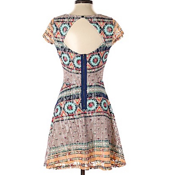 “Love Fire” Cap Sleeved A-line Woman’s Dress (XS) - Picture 2 of 11